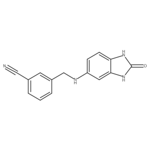 3-{[(2-oxo-2,3-dihydro-1H-1,3-benzodiazol-5-yl)amino]methyl}benzonitrile Structure