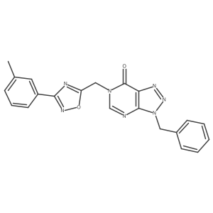 3-benzyl-6-{[3-(3-methylphenyl)-1,2,4-oxadiazol-5-yl]methyl}-3H,6H,7H-[1,2,3]triazolo[4,5-d]pyrimidin-7-one Structure