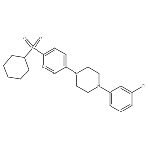 3-(4-(3-Chlorophenyl)piperazin-1-yl)-6-(cyclohexylsulfonyl)pyridazine Structure