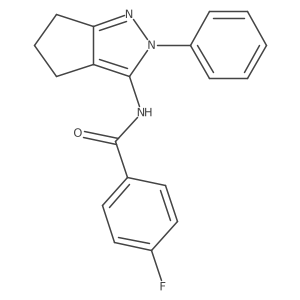4-fluoro-N-{2-phenyl-2H,4H,5H,6H-cyclopenta[c]pyrazol-3-yl}benzamide Structure