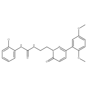 1-(2-Chlorophenyl)-3-{2-[3-(2,5-dimethoxyphenyl)-6-oxo-1,6-dihydropyridazin-1-yl]ethyl}urea Structure