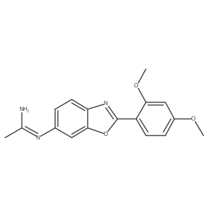 n-[2-(2,4-Dimethoxyphenyl)benzoxazol-6-yl]acetamidine结构式