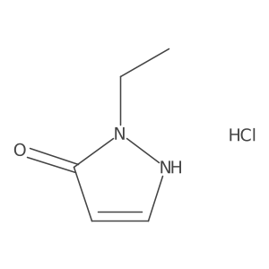 1-Ethyl-5-hydroxypyrazole hydrochloride结构式