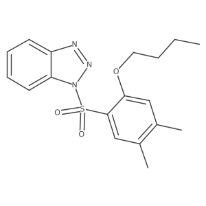 CCCCOc1cc(C)c(C)cc1S(=O)(=O)n1nnc2ccccc21结构式