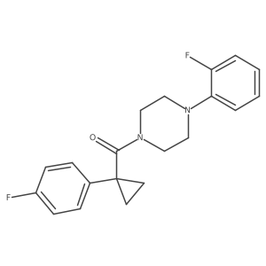 (1-(4-Fluorophenyl)cyclopropyl)(4-(2-fluorophenyl)piperazin-1-yl)methanone Structure