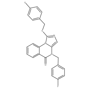 4-(4-fluorobenzyl)-1-[(4-fluorobenzyl)thio][1,2,4]triazolo[4,3-a]quinazolin-5(4H)-one Structure