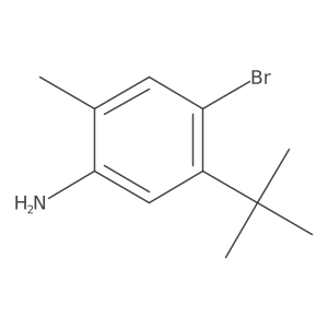 4-Bromo-5-(1,1-dimethylethyl)-2-methylbenzenamine Structure