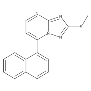 2-(Methylsulfanyl)-7-(1-naphthyl)[1,2,4]triazolo[1,5-a]pyrimidine结构式