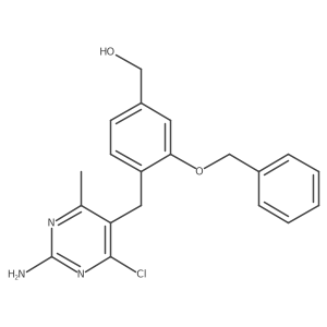 (4-((2-Amino-4-chloro-6-methylpyrimidin-5-yl)methyl)-3-(benzyloxy)phenyl)methanol Structure