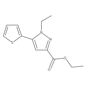 Ethyl 1-ethyl-5-(thiophen-2-yl)-1H-pyrazole-3-carboxylate Structure