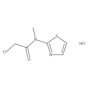 2-Chloro-N-methyl-N-thiazol-2-yl-acetamide hydrochloride Structure
