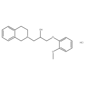 1-(3,4-dihydroisoquinolin-2(1H)-yl)-3-(2-methoxyphenoxy)propan-2-ol hydrochloride结构式