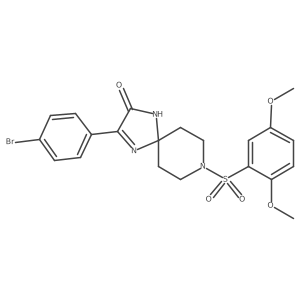 3-(4-Bromophenyl)-8-((2,5-dimethoxyphenyl)sulfonyl)-1,4,8-triazaspiro[4.5]dec-3-en-2-one结构式