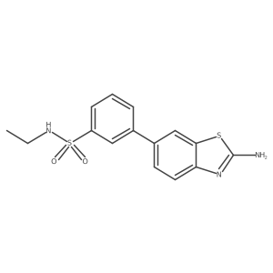 3-(2-Aminobenzo[d]thiazol-6-yl)-N-ethylbenzenesulfonamide结构式