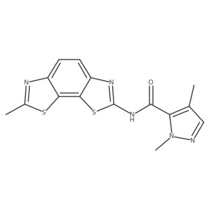 1,4-dimethyl-N-(7-methylbenzo[1,2-d:4,3-d']bis(thiazole)-2-yl)-1H-pyrazole-5-carboxamide Structure
