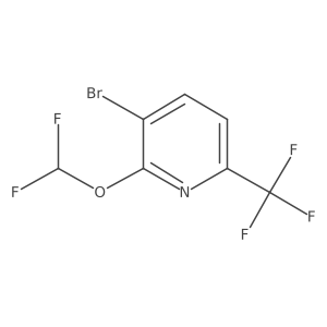 3-Bromo-2-(difluoromethoxy)-6-(trifluoromethyl)pyridine Structure
