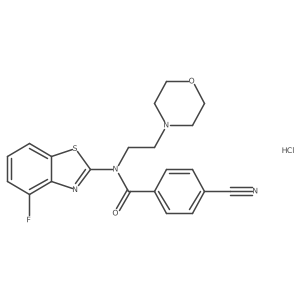 4-cyano-N-(4-fluorobenzo[d]thiazol-2-yl)-N-(2-morpholinoethyl)benzamide hydrochloride Structure