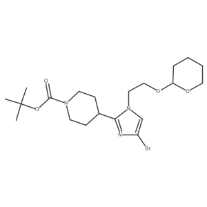 tert-Butyl 4-(4-bromo-1-(2-(tetrahydro-2H-pyran-2-yloxy)ethyl)-1H-imidazol-2-yl)piperidine-1-carboxylate结构式