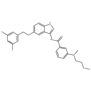 N-[5-[(3,5-difluorophenyl)methoxy]-1H-indazol-3-yl]-3-[2-methoxyethyl(methyl)amino]benzamide Structure