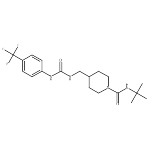 N-(tert-butyl)-4-((3-(4-(trifluoromethyl)phenyl)ureido)methyl)piperidine-1-carboxamide Structure