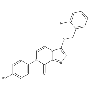 7-(4-bromophenyl)-3-((2-fluorobenzyl)thio)-[1,2,4]triazolo[4,3-a]pyrazin-8(7H)-one Structure
