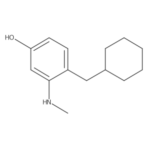 4-(Cyclohexylmethyl)-3-(methylamino)phenol结构式