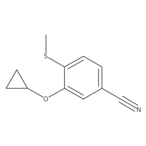 3-Cyclopropoxy-4-(methylthio)benzonitrile结构式