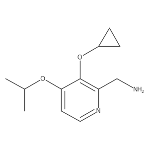 (3-Cyclopropoxy-4-isopropoxypyridin-2-YL)methanamine结构式