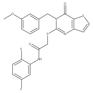 N-(2,5-difluorophenyl)-2-{[3-(3-methoxybenzyl)-4-oxo-3,4-dihydrothieno[3,2-d]pyrimidin-2-yl]sulfanyl}acetamide Structure