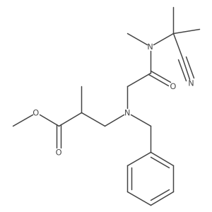 Methyl 3-[benzyl({[(1-cyano-1-methylethyl)(methyl)carbamoyl]methyl})amino]-2-methylpropanoate Structure