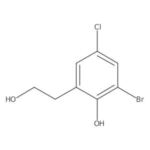 2-Bromo-4-chloro-6-(2-hydroxyethyl)phenol结构式