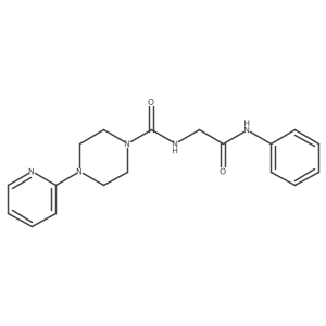 N-[2-oxo-2-(phenylamino)ethyl]-4-(pyridin-2-yl)piperazine-1-carboxamide结构式