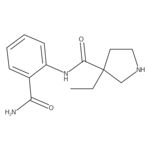 3-Pyrrolidinecarboxamide, N-[2-(aminocarbonyl)phenyl]-3-ethyl-结构式
