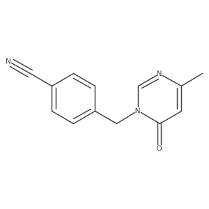 4-[(4-Methyl-6-oxo-1,6-dihydropyrimidin-1-yl)methyl]benzonitrile结构式