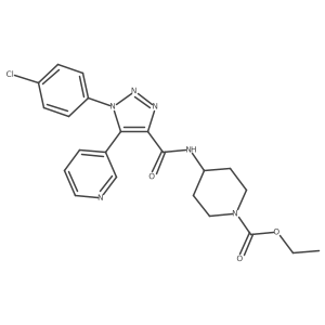 ethyl 4-[1-(4-chlorophenyl)-5-(pyridin-3-yl)-1H-1,2,3-triazole-4-amido]piperidine-1-carboxylate Structure