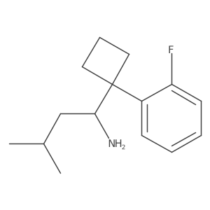 1-[1-(2-Fluorophenyl)cyclobutyl]-3-methyl-1-butylamine结构式