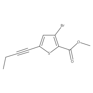 Methyl 3-bromo-5-(but-1-ynyl)thiophene-2-carboxylate Structure