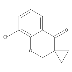 8-Chloro-2,4-dihydrospiro[1-benzopyran-3,1'-cyclopropane]-4-one Structure