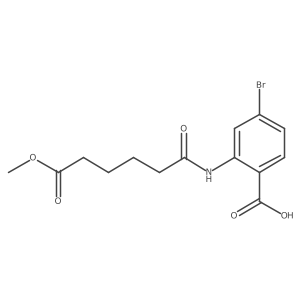 4-Bromo-2-[(6-methoxy-6-oxohexanoyl)amino]benzoic acid Structure