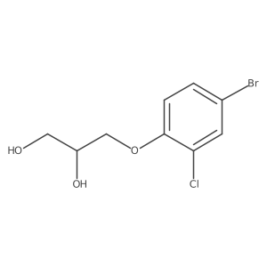 3-(4-Bromo-2-chlorophenoxy)propane-1,2-diol结构式