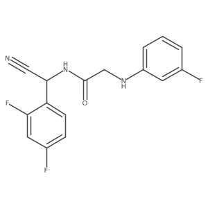 N-[cyano(2,4-difluorophenyl)methyl]-2-[(3-fluorophenyl)amino]acetamide结构式