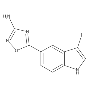 5-(3-iodo-1H-indol-5-yl)-1,2,4-oxadiazol-3-amine Structure