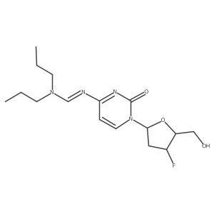 Cytidine, 2',3'-dideoxy-3'-fluoro-N-[(dipropylam Structure