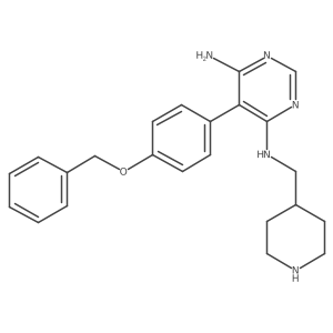 5-(4-(Benzyloxy)phenyl)-N4-((piperidin-4-yl)methyl)pyrimidine-4,6-diamine Structure