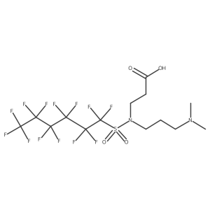 N-[3-(Dimethylamino)propyl]-N-[(tridecafluorohexyl)sulfonyl]-beta-alanine结构式