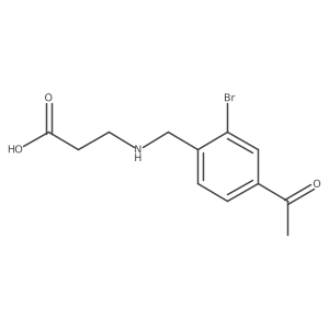 3-[(4-Acetyl-2-bromophenyl)methylamino]propanoic acid结构式