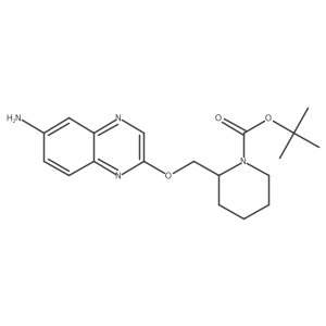 tert-Butyl 2-(((6-aminoquinoxalin-2-yl)oxy)methyl)piperidine-1-carboxylate Structure