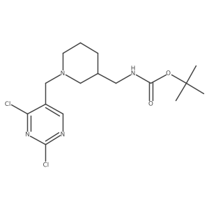Tert-butyl ((1-((2,4-dichloropyrimidin-5-yl)methyl)piperidin-3-yl)methyl)carbamate Structure