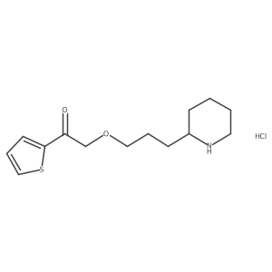 2-(3-(Piperidin-2-yl)propoxy)-1-(thiophen-2-yl)ethanone hydrochloride结构式