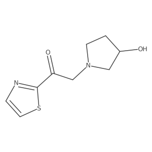 2-(3-Hydroxypyrrolidin-1-yl)-1-(thiazol-2-yl)ethanone Structure